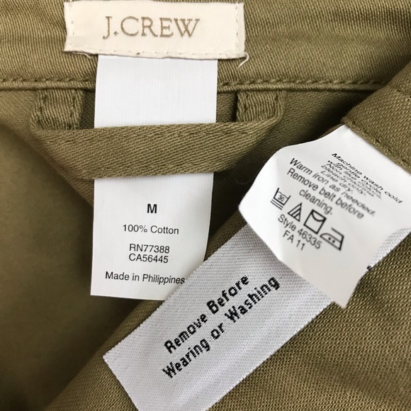 J. Crew Commodore Jacket Green Cotton Utility Coat jcrew M - Picture 5 of 5